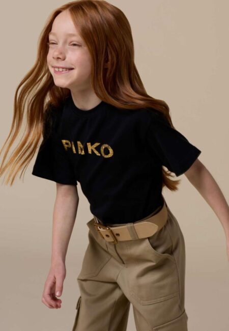Pinko T-Shirt in Gold Logo
