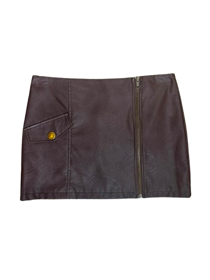Gonna Pinko in Pelle Marrone